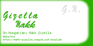 gizella makk business card